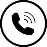 Phone call icon representing customer support or contact.